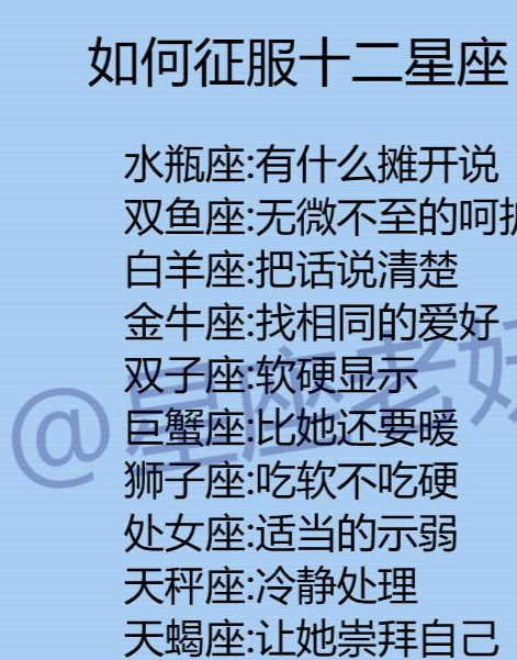 如何征服十二星座,12星座最佳男朋友排行,12星座给人的第一印象