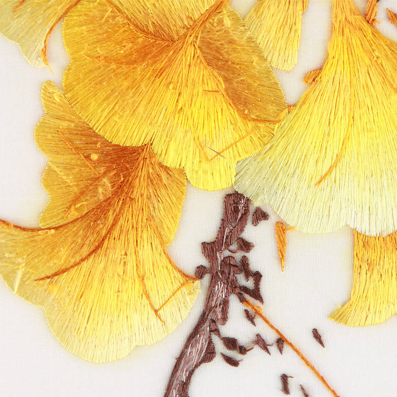 "三画进家,福来财旺",这些手工刺绣装饰画挂玄关,你家没理由不富贵