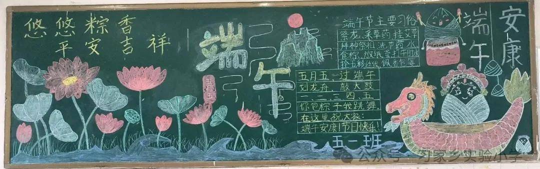 小学举行我们的节日——端午节黑板报评比活动