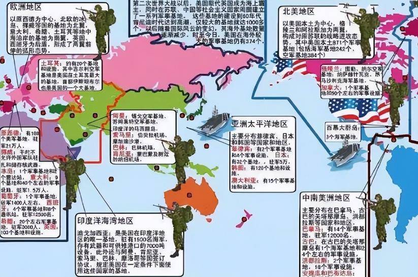 美国在全球部署有多少个军事基地?驻扎了多少美军?