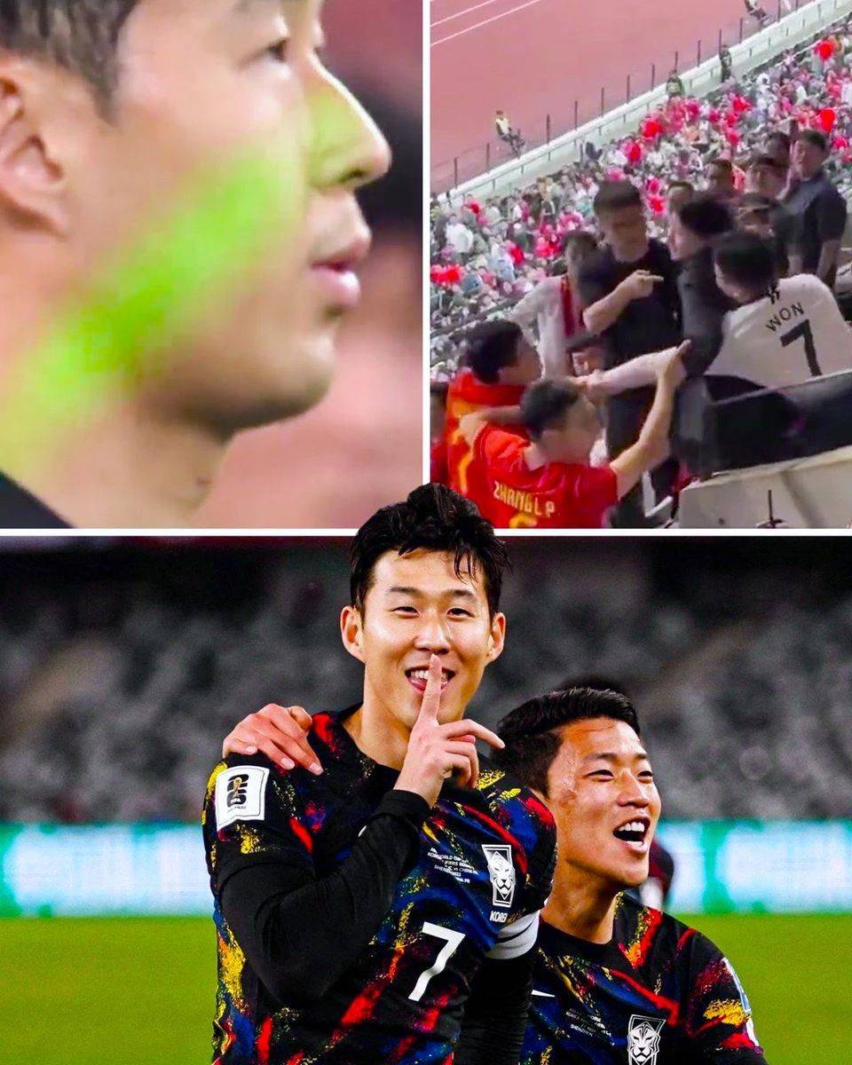 而在之前的这场比赛中,孙兴慜进球之后也曾做出"闭嘴"的庆祝动作,这让