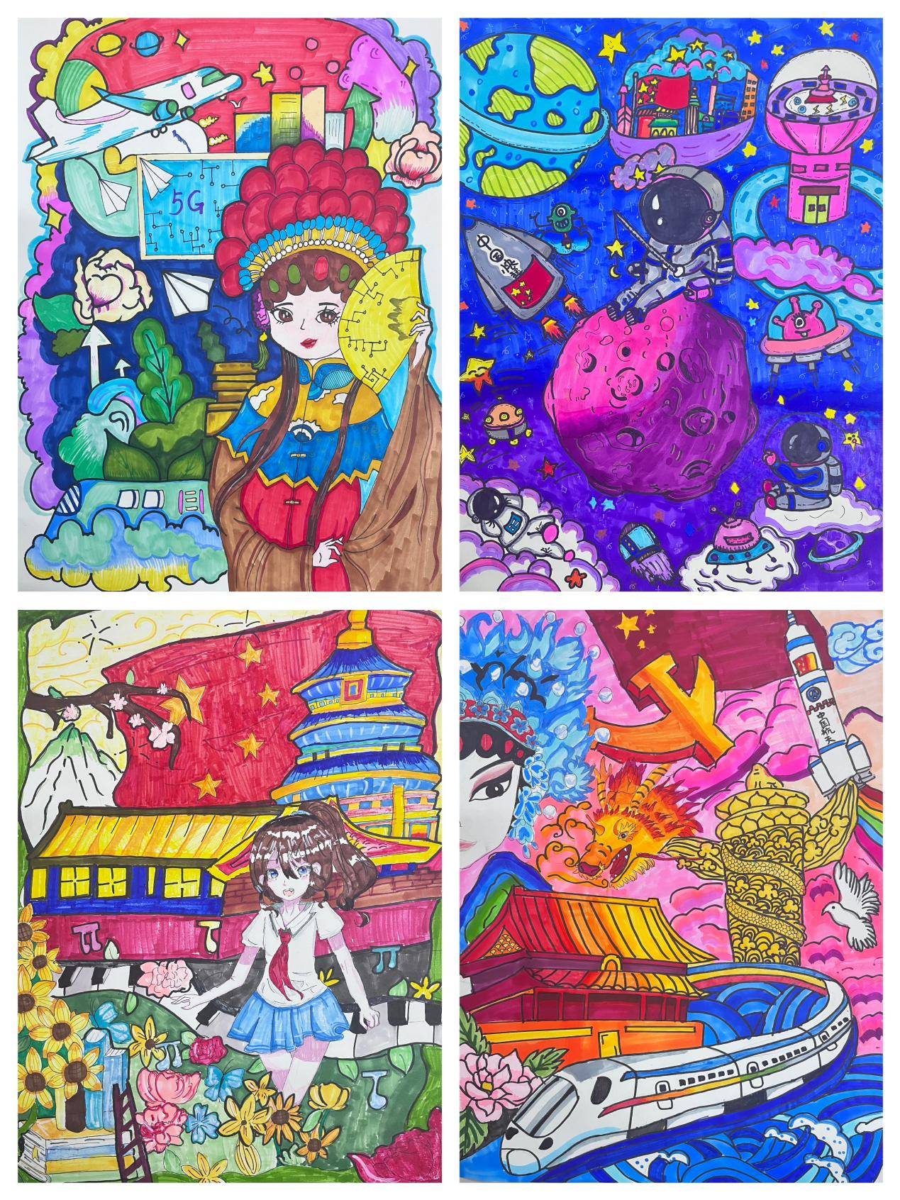 绽放艺术风采 激发强国力量 ——华龙区濮东小学举行庆七一现场绘画