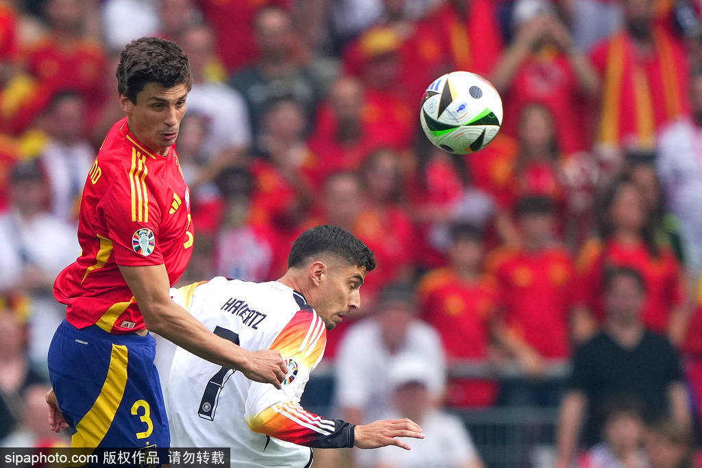 欧洲杯-佩德里第7分钟伤退吕迪格染黄 西班牙半场0-0德国