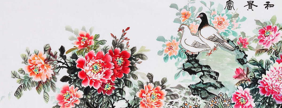 客厅沙发背后墙上挂什么寓意好,牡丹国画挂出富贵之气