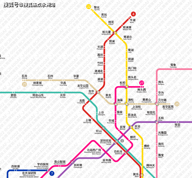 深圳地铁4号线地图图片