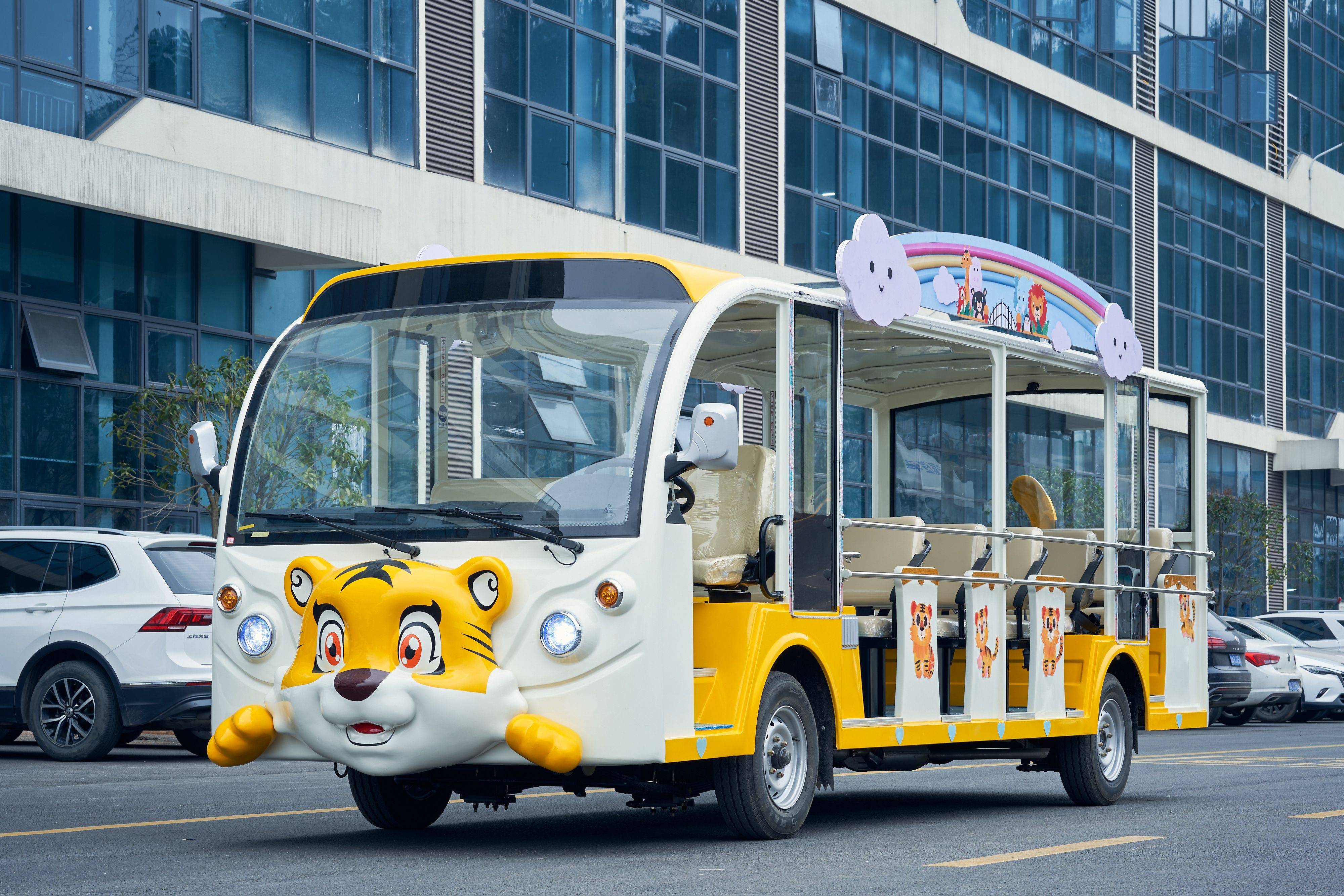 旅游观光车厂家分析卡通定制电动观光车或将成为景区运营亮点