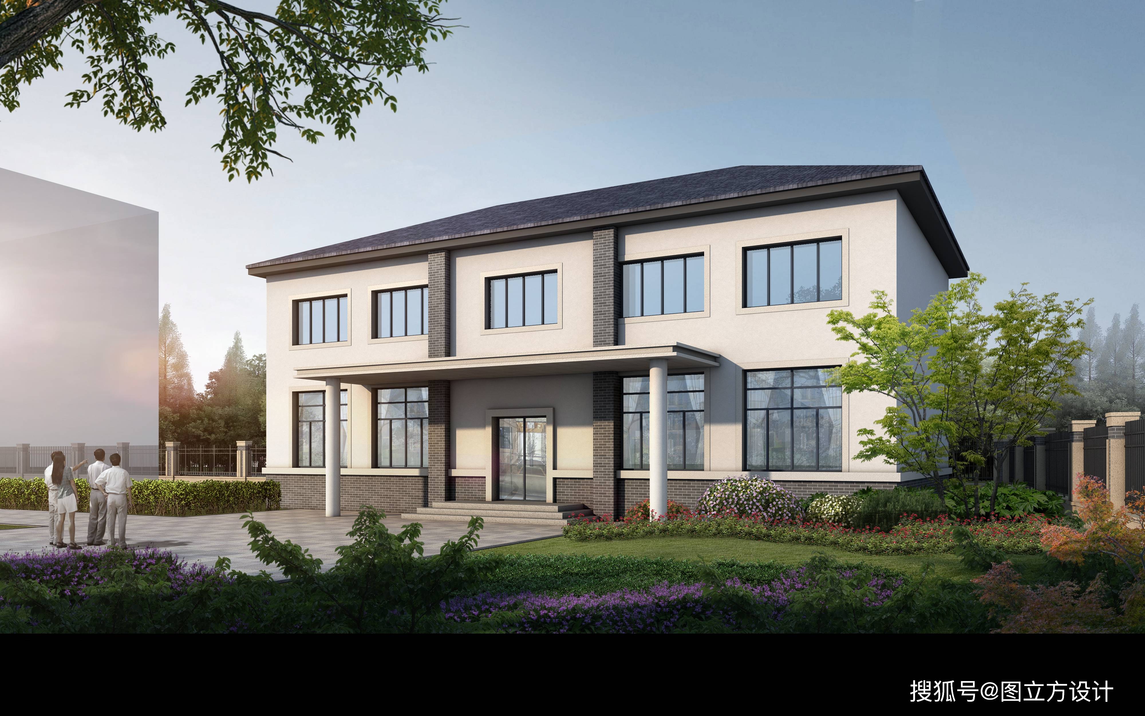 绿色生态理念下的两层办公楼效果图设计探索