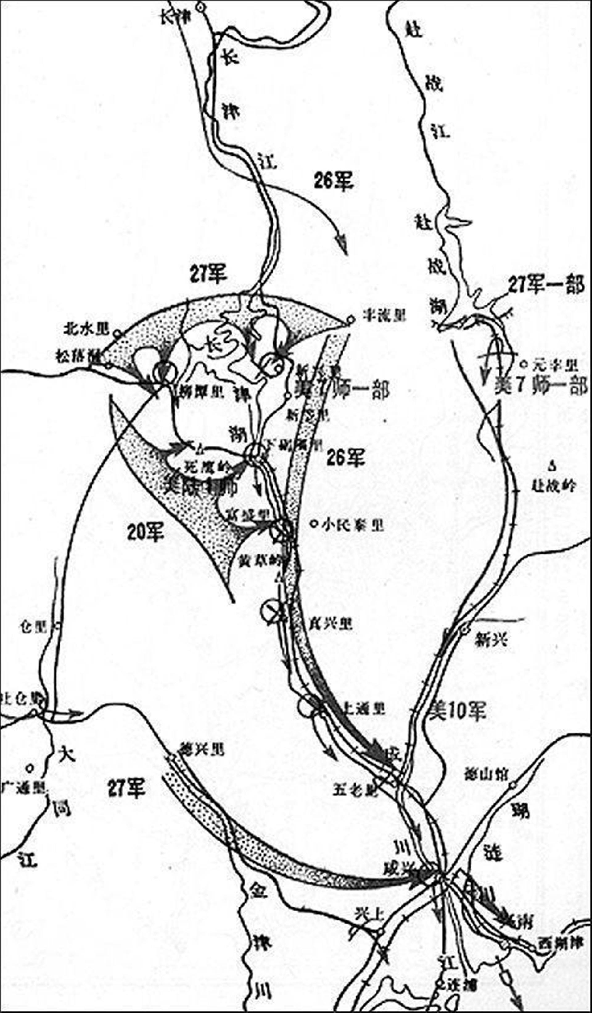 长津湖战役 地图图片