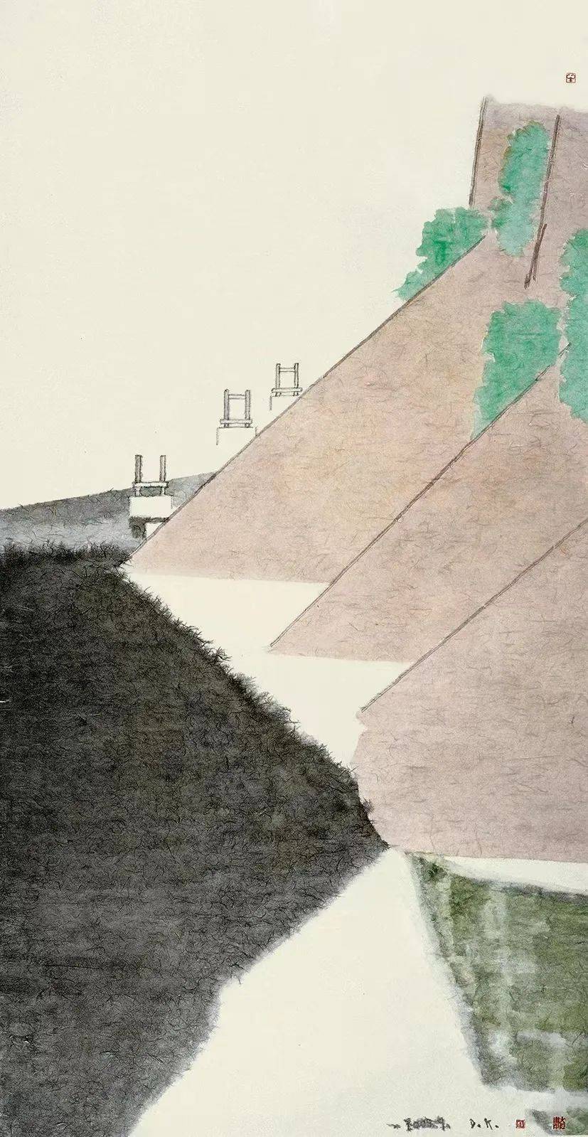黑影幢幢呈遗响 97cm×164cm 2007年作品赏析杜大恺生于1943年8月8日