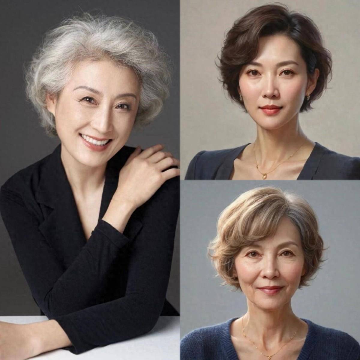 50岁左右的女人,发型尽量不要选"羊毛卷",其实这些更洋气减龄