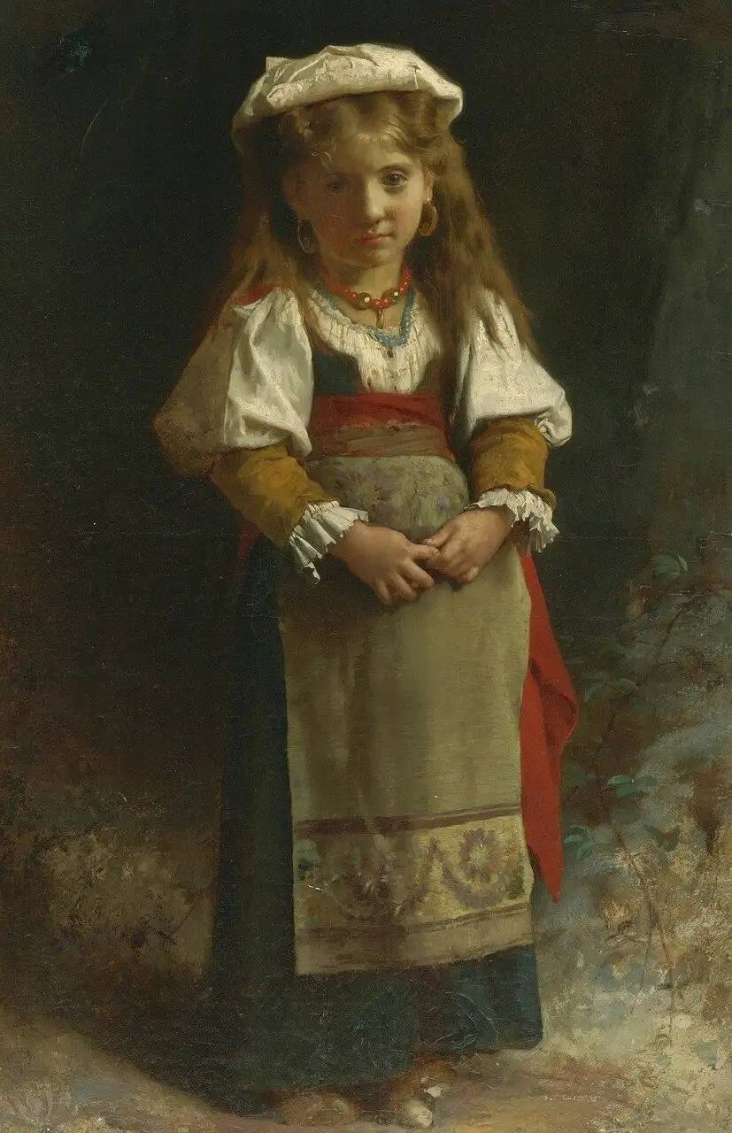 法国画家leonbazilleperrault人物油画作品