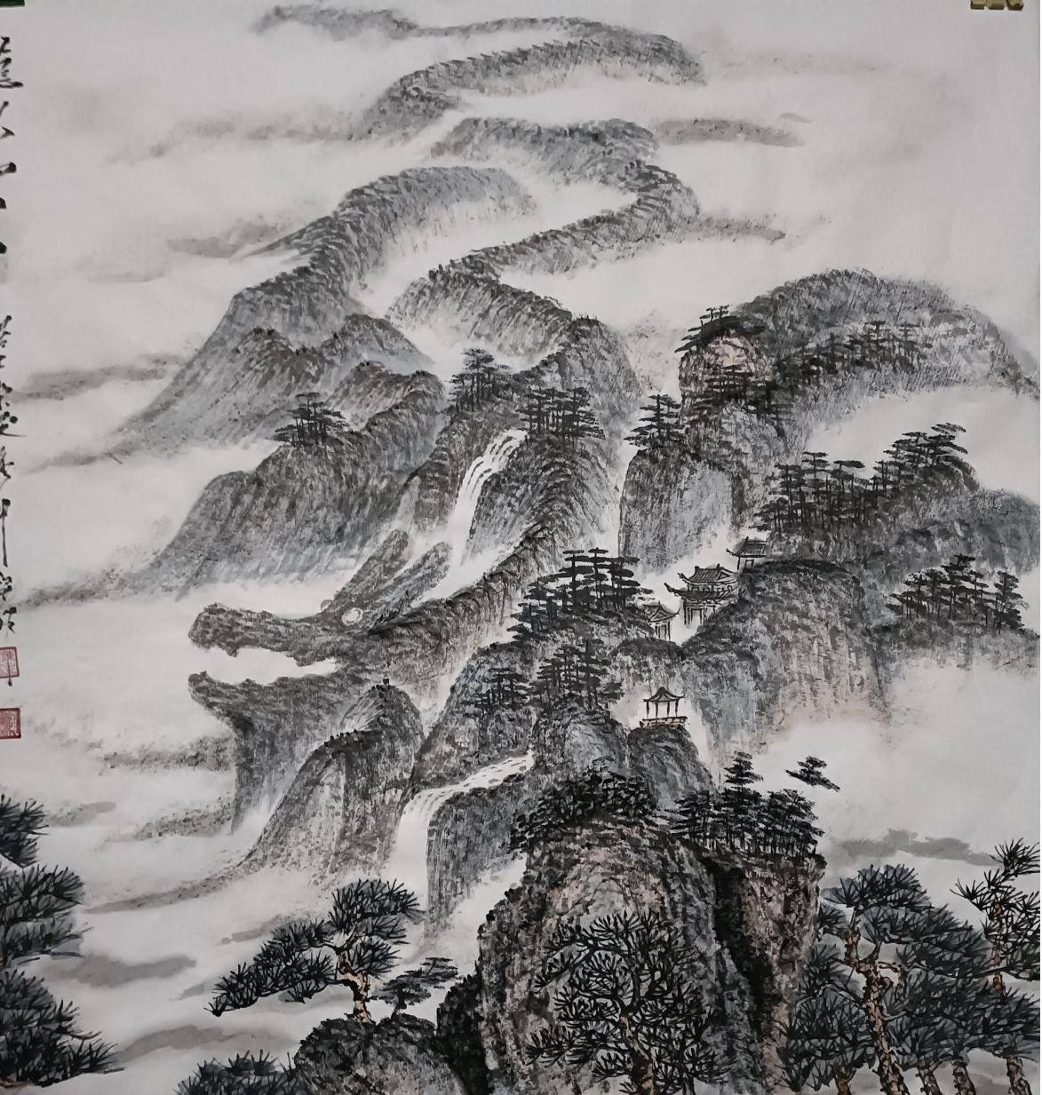 美术馆收藏作品《春游图》被国家博物馆收藏作品《武当高山》获得金奖