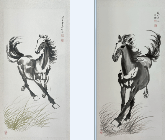 国家一级美术师陈升栋国画作品马