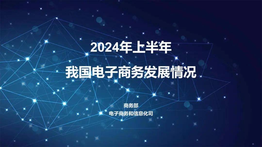 商务部：2024年上半年我国电子商务发展情况报告