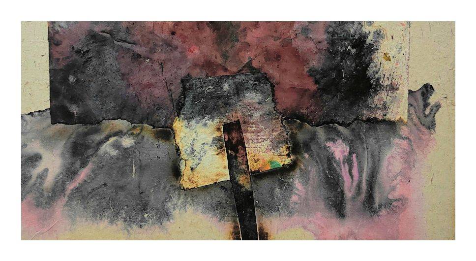 卢清水墨综合材料绘画作品