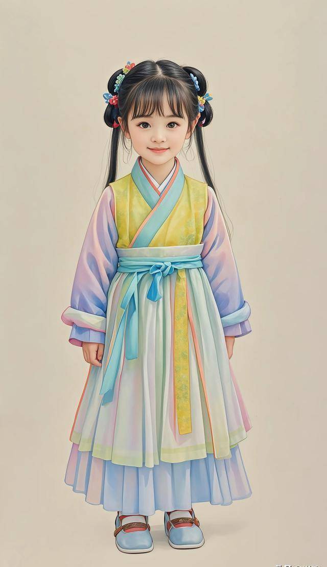 彩铅古风小萝莉分享