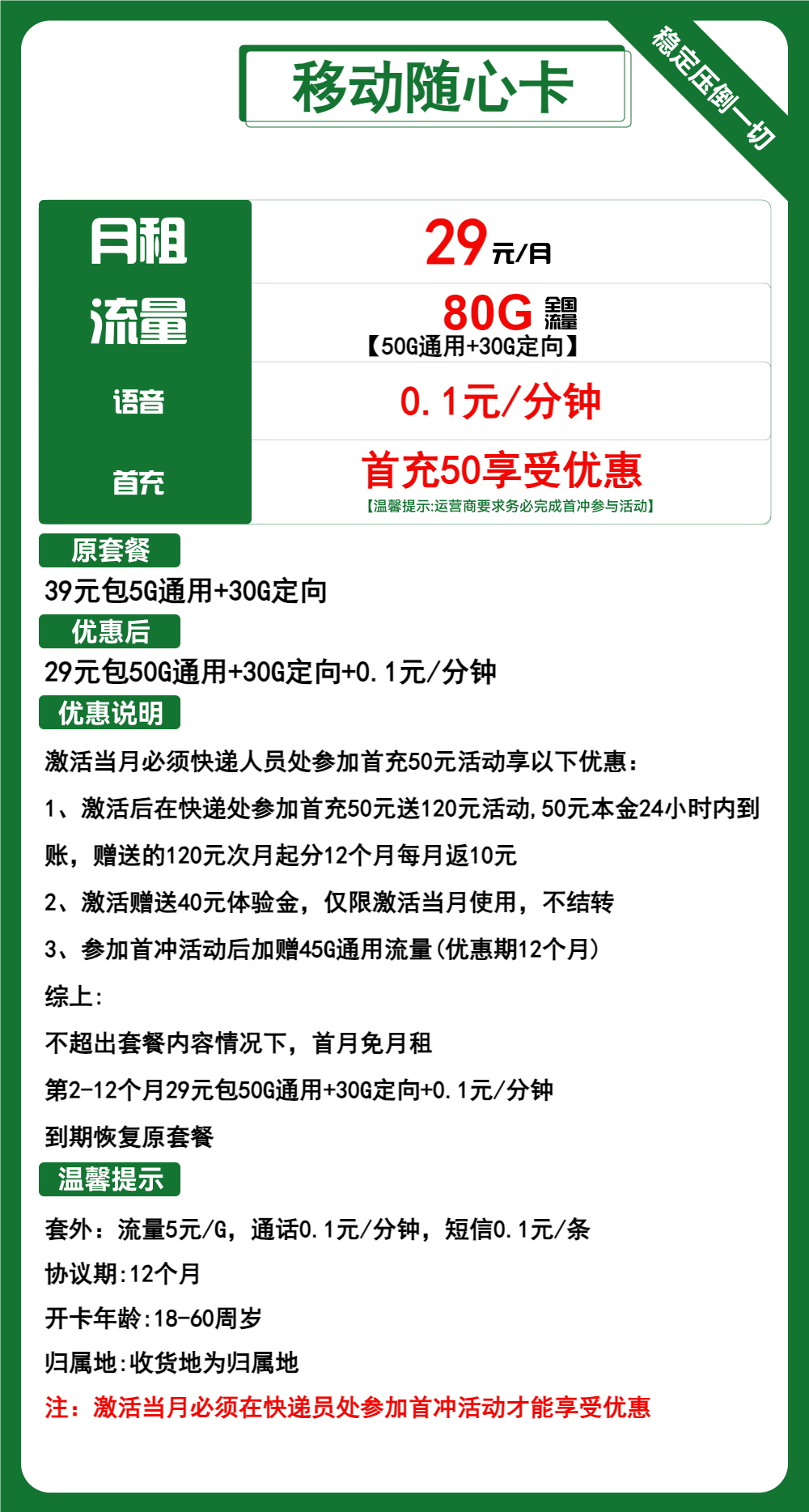 024年最新移动流量卡套餐推荐19元月租、大流量80G/180G/188G及3AAA靓号精选"