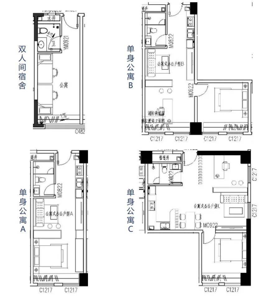 集中式住宅平面图图片