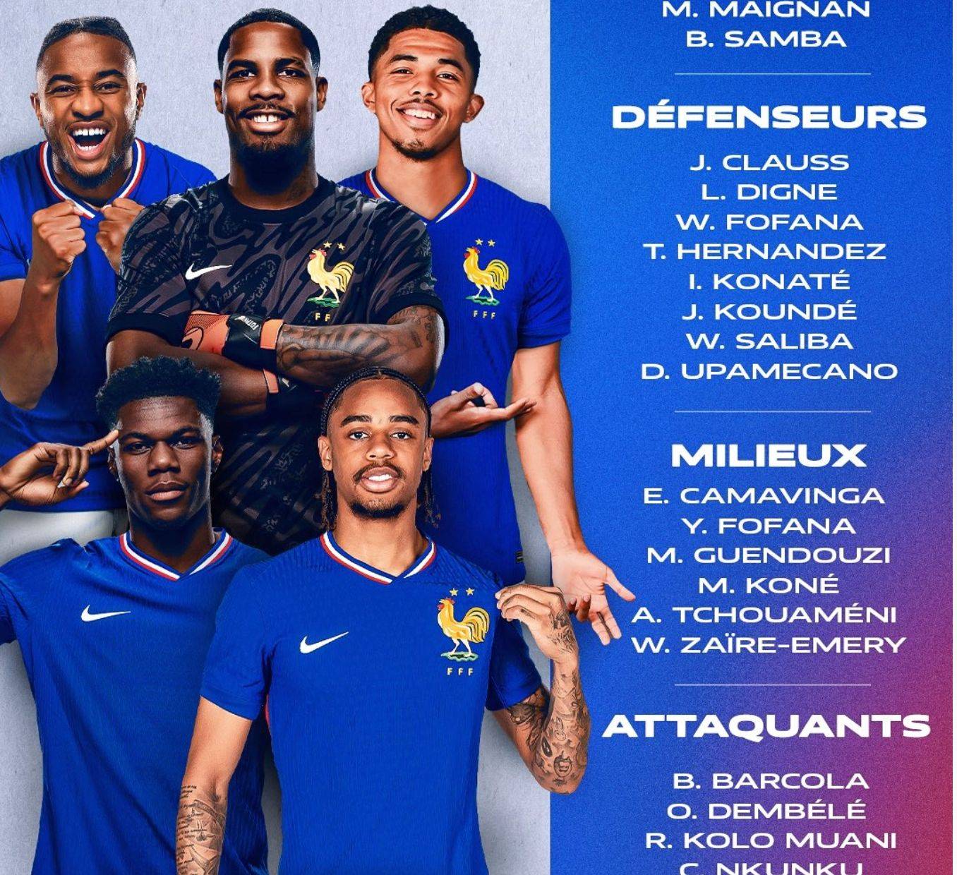 原创            法国最新名单：格子退役，姆巴佩坎特缺席，8亿身价，巴黎4人入围-最新法国队 大名单