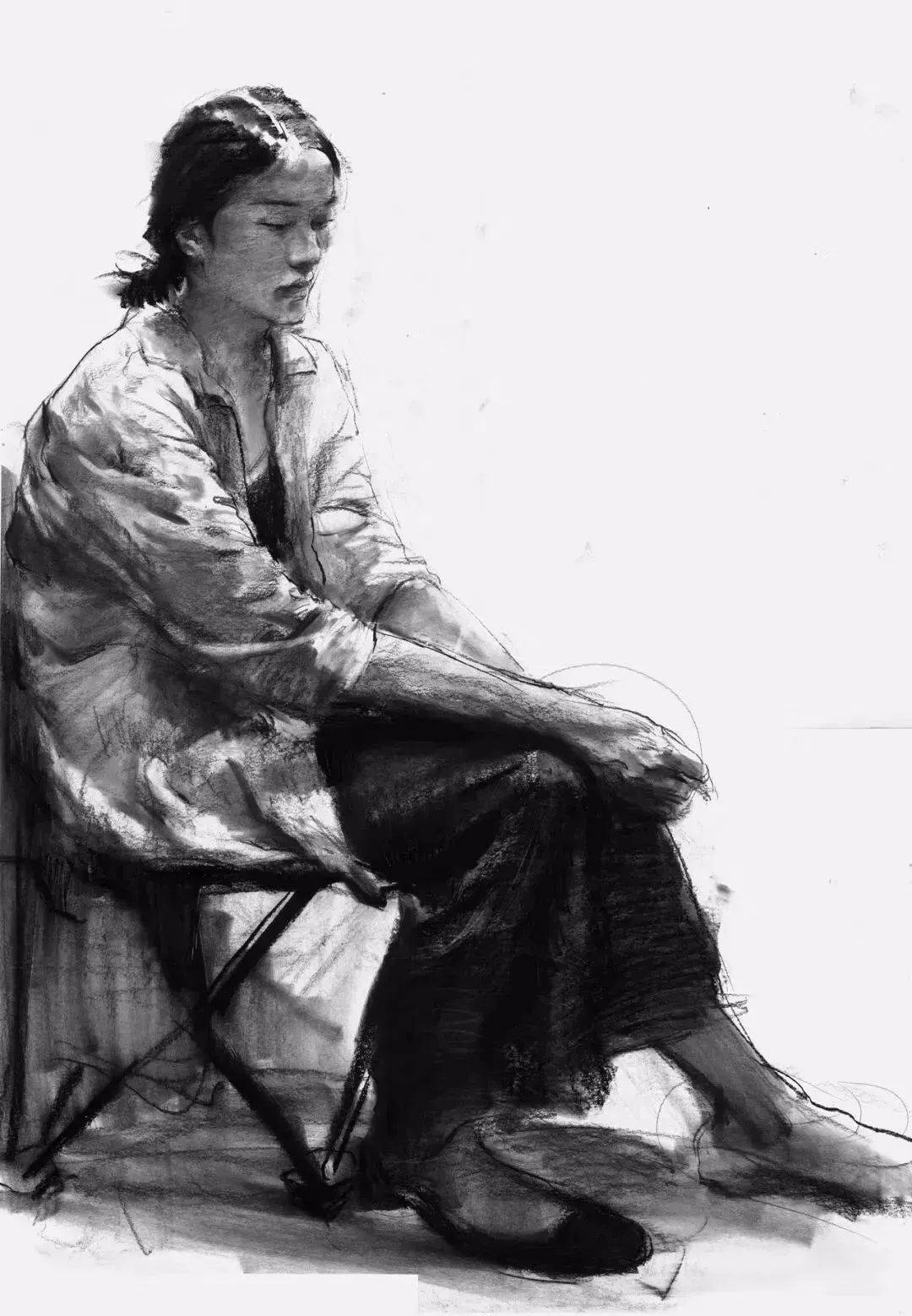 美术生必看!国央清三校全身像素描作品欣赏