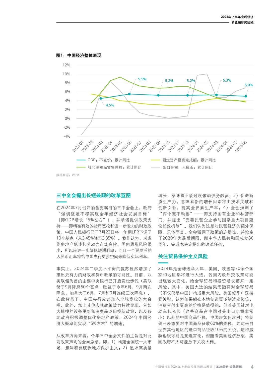 中国银行业2024年上半年发展回顾与展望报告pdf