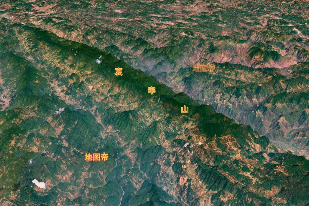 哀牢山无量山山脉地图图片