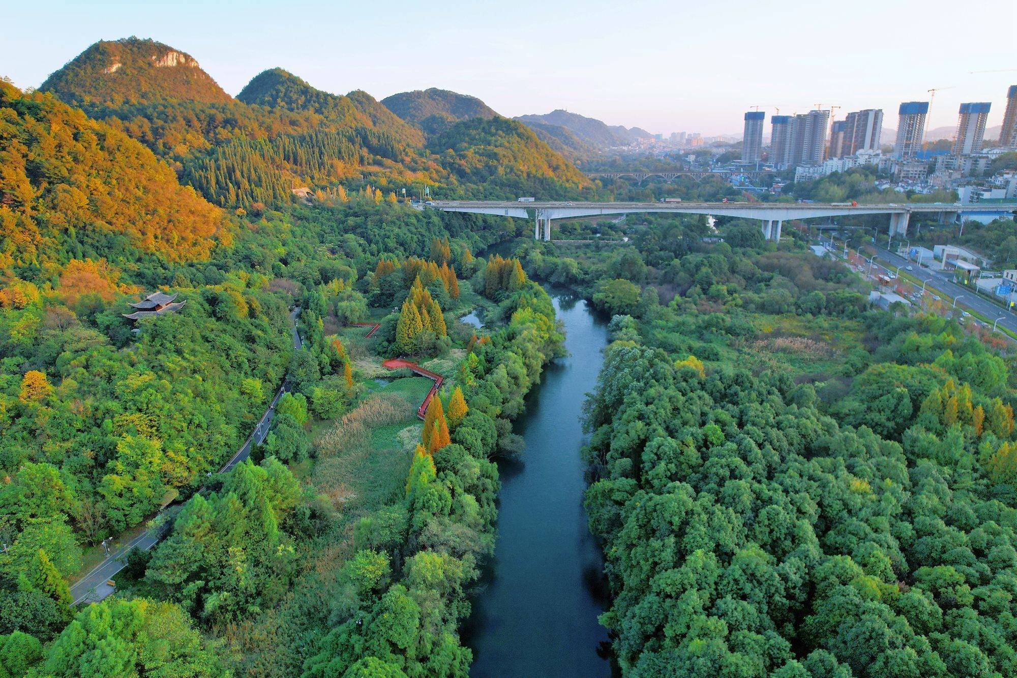 花溪湿地公园十里河滩图片