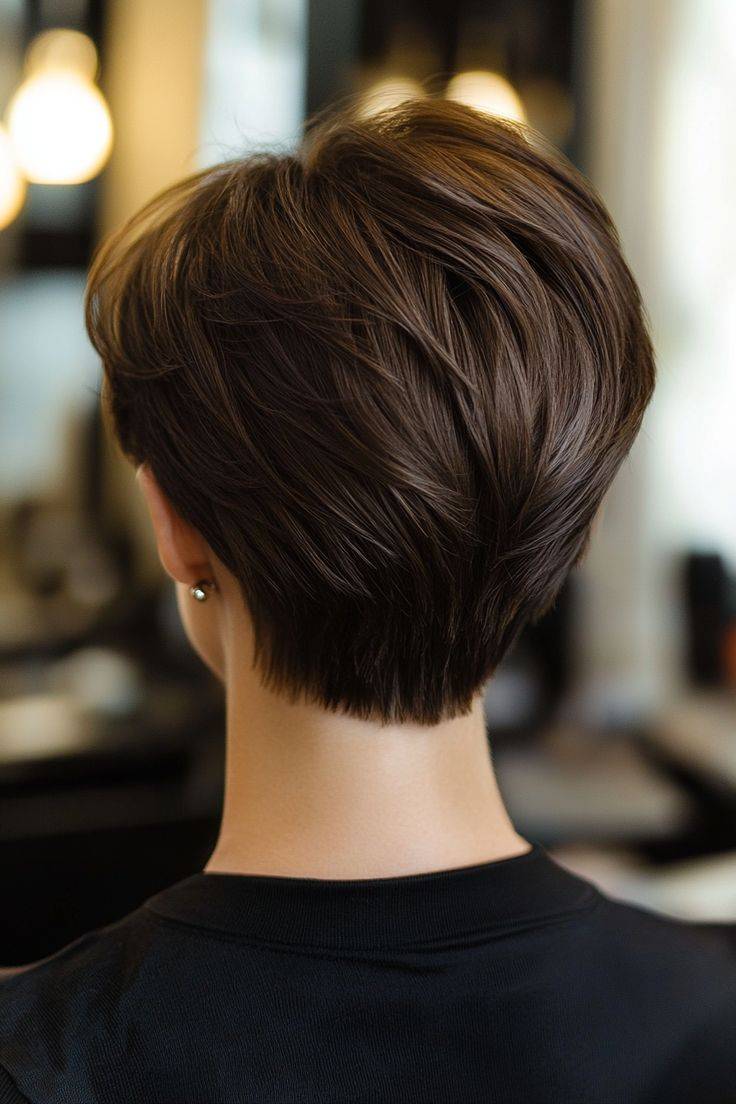 露耳短发时尚女性的个性之选