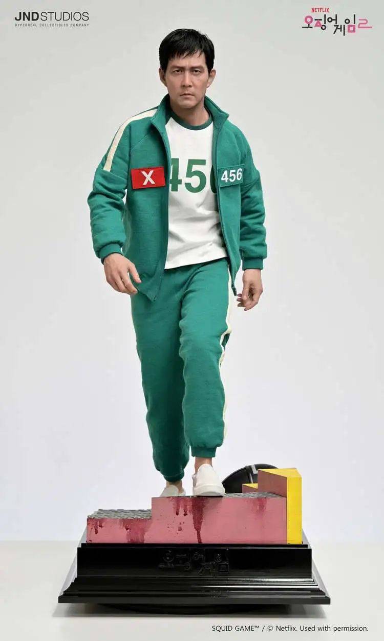 一二三木头人!限量款《鱿鱼游戏》成奇勋硅胶雕像,大家看值不值