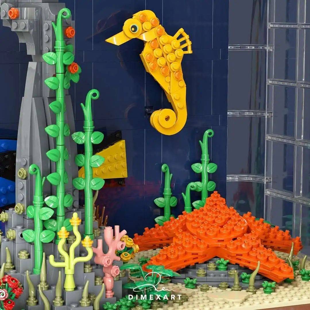 谁说小丑鱼家里不能养?自己动手拼出一座乐高海洋馆!