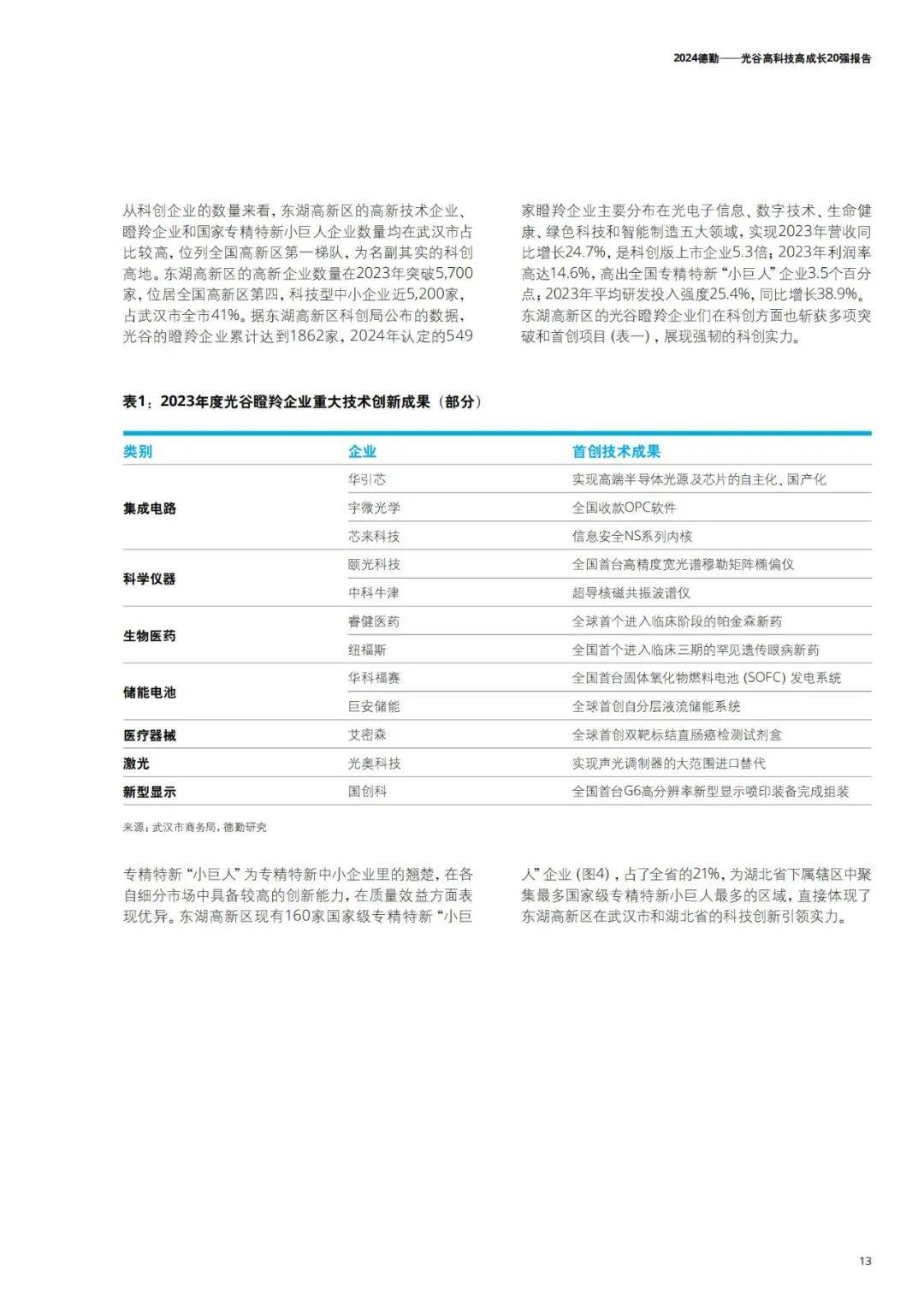 德勤：2024年光谷高科技高成长20强报告，高新技术行业发展趋势