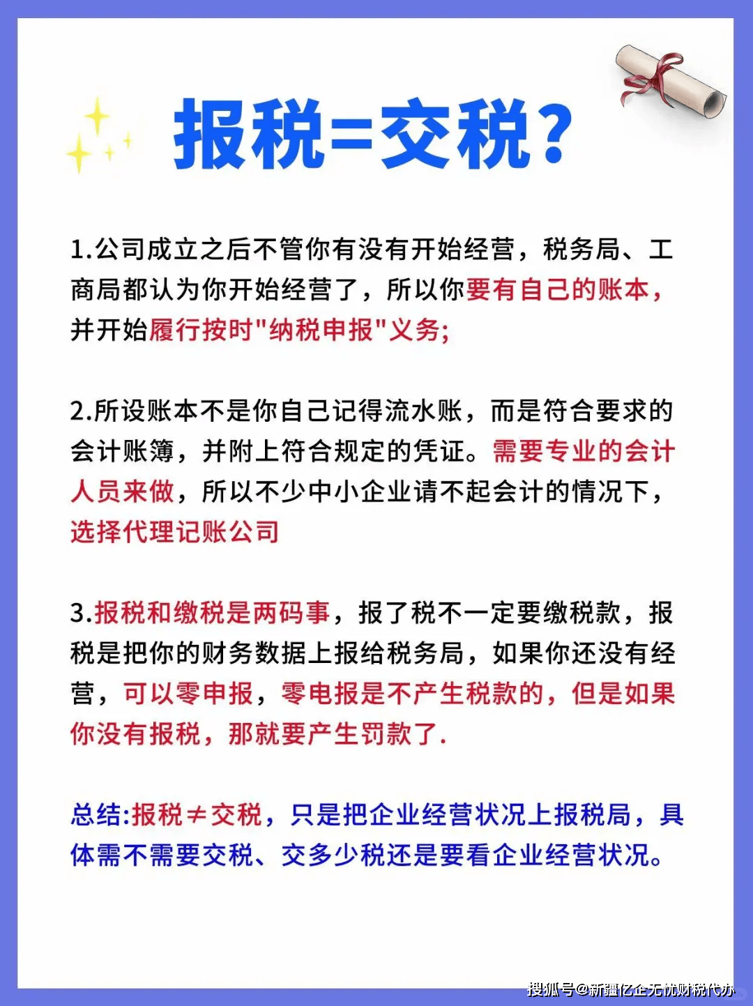 报税是不是就要交税