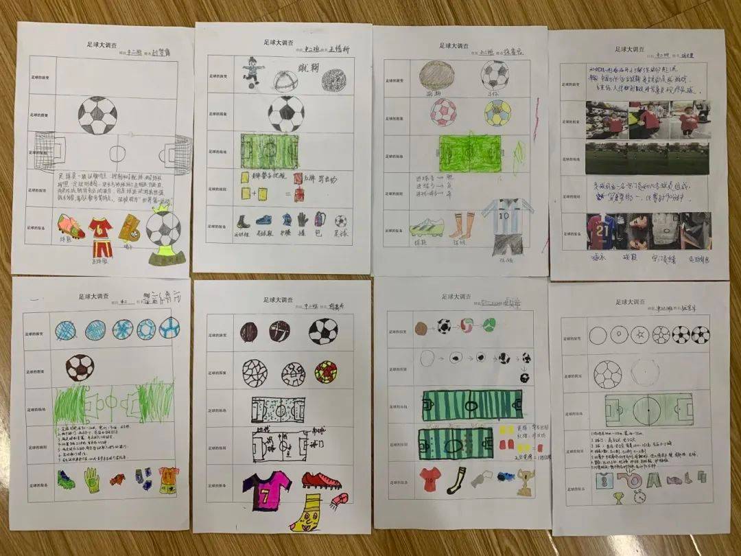 家长带着孩子通过观看比赛,查阅资料,一起进行了调查,使幼儿对足球有