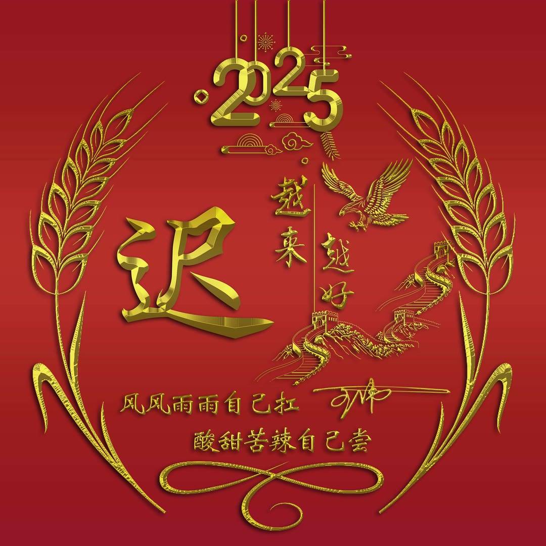 2025姓氏头像做好了,大展宏图3d金属个性签名头像,请查收