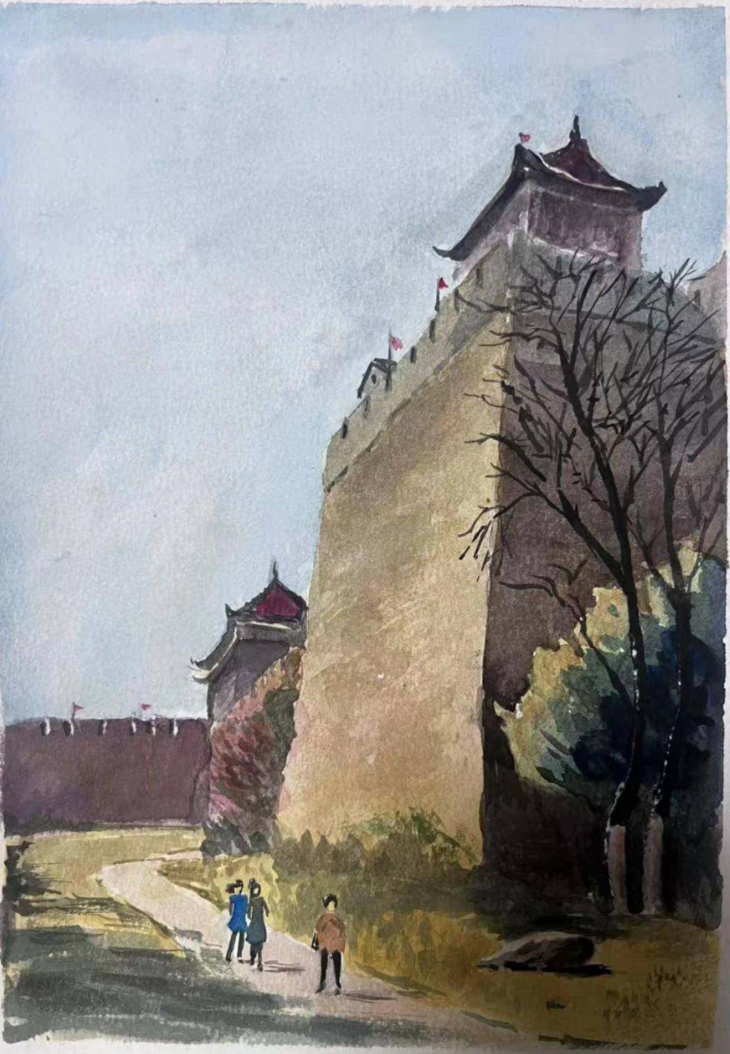 画友齐聚永宁门,绘就古城新画卷-在画陕西写生分社写生掠影