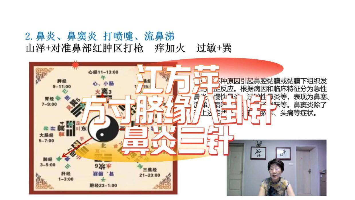 江芳萍方寸脐缘八卦脐针 鼻炎三针实操