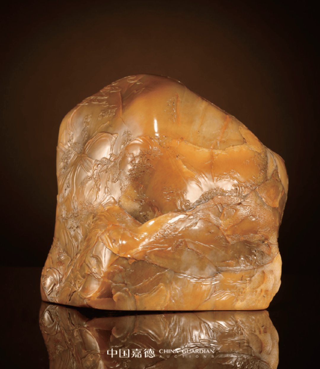 ★古寶堂★蒐集【T096】『田黄石節節高升』中國古董品　賞物 置物擺件　高さ57×24×14.5㎜ 重さ20g