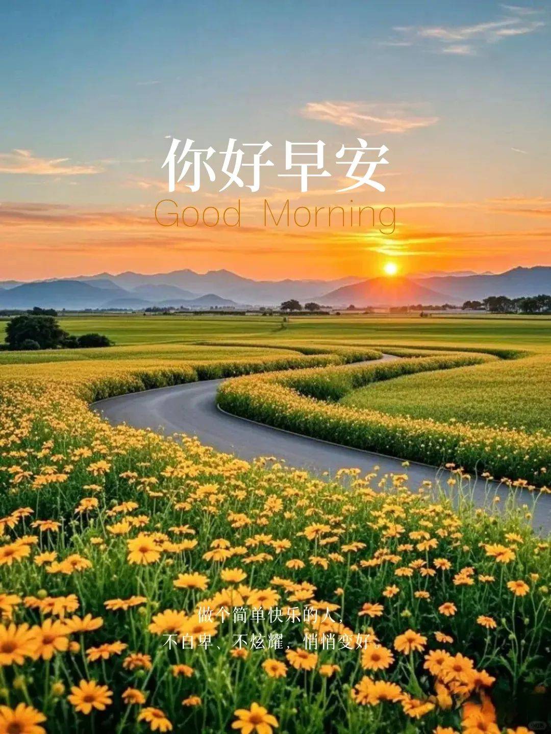 适合早晨发圈的干净正能量句子