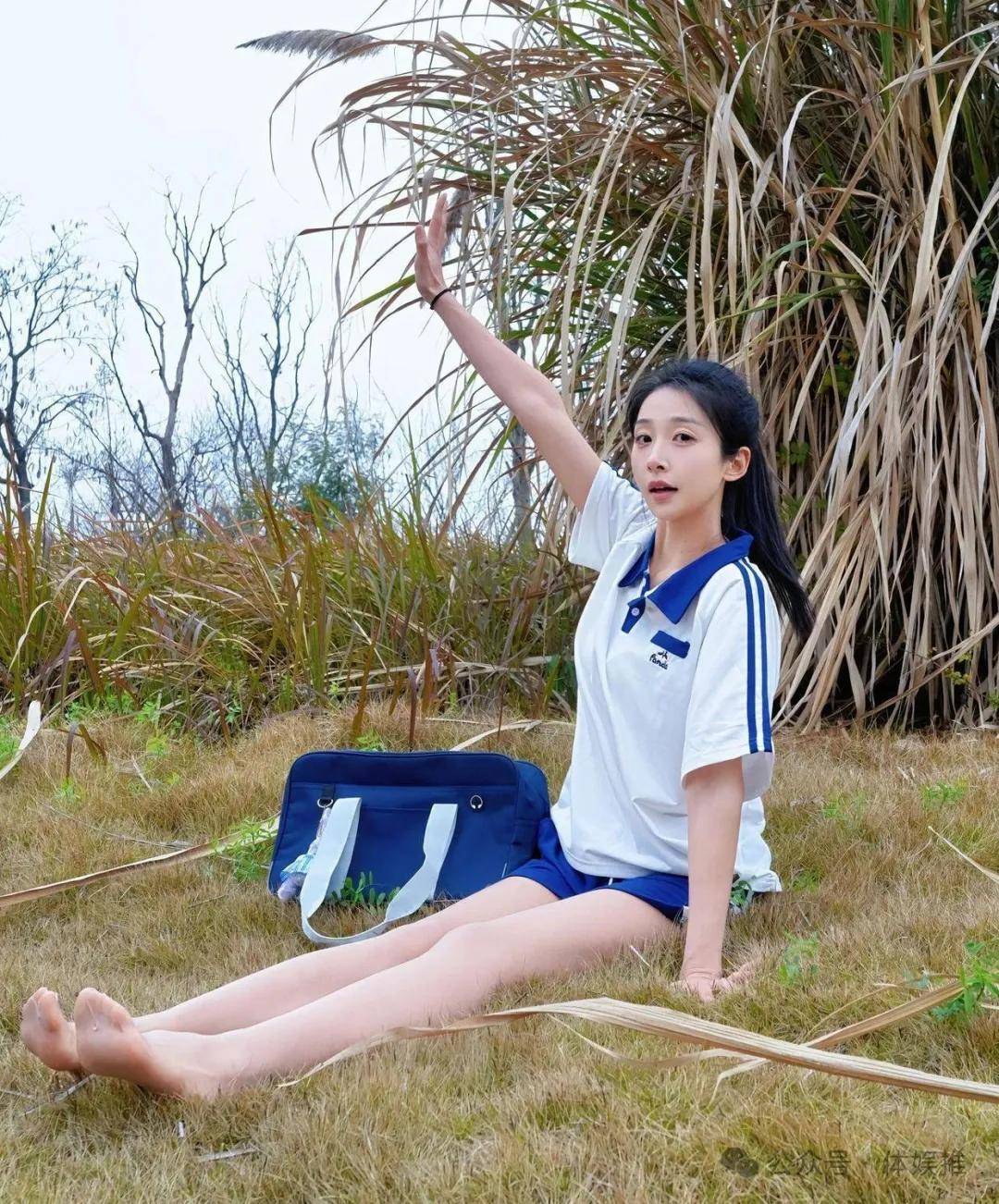 草地上的软萌甜心,肉色丝袜点亮小奶猫魅力!