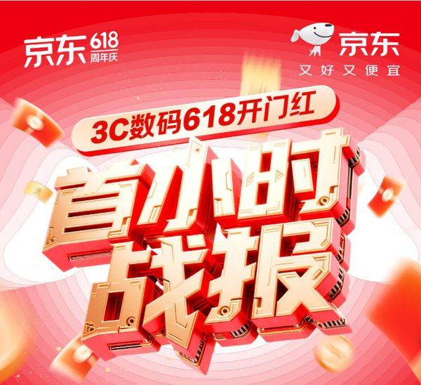 京东3C数码618开门红1小时爆发式增长 上万个趋势单品增长超10倍