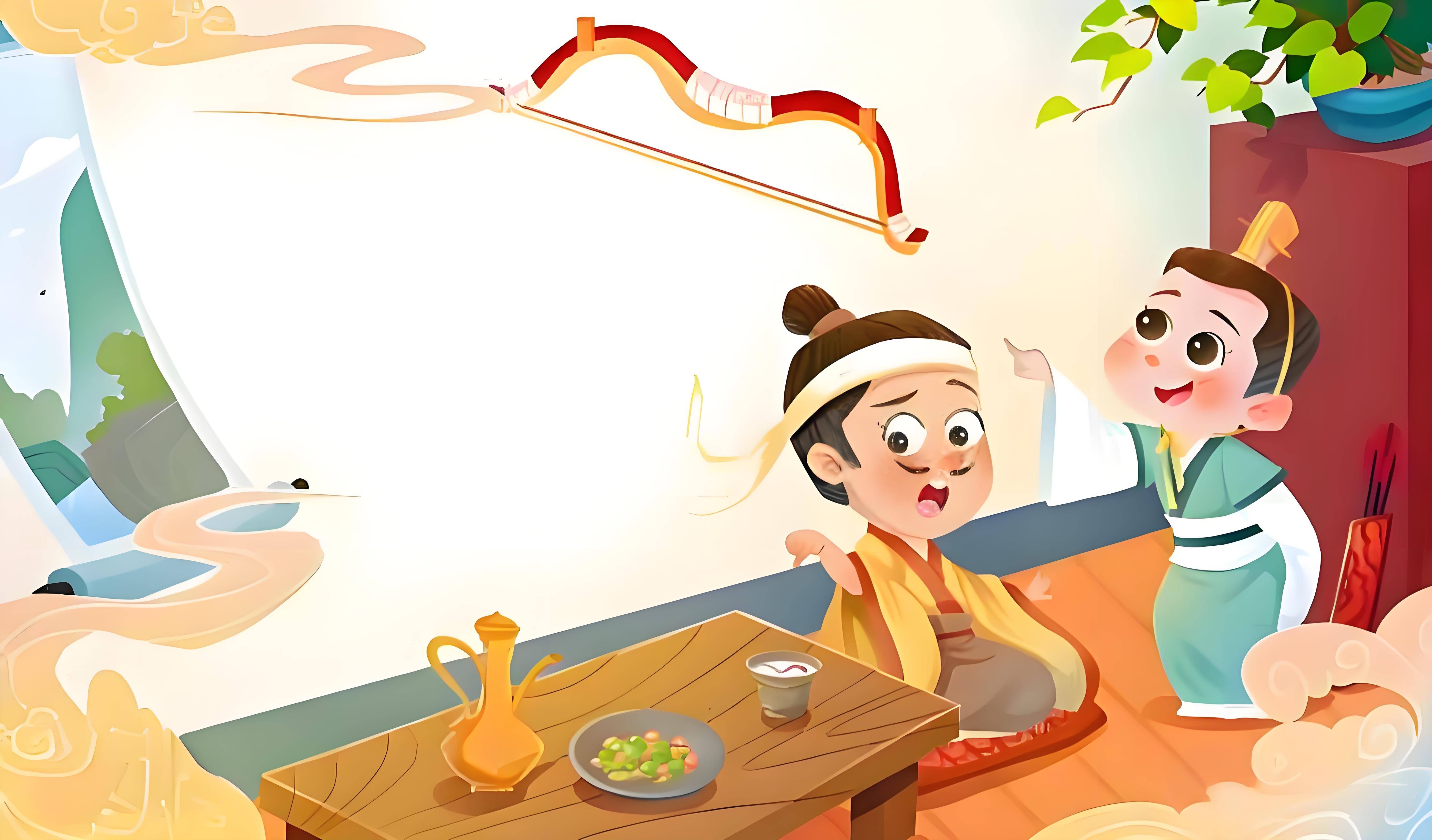 成语故事64丨杯弓蛇影:县令应彬请主簿喝酒,杯中惊现离奇蛇影