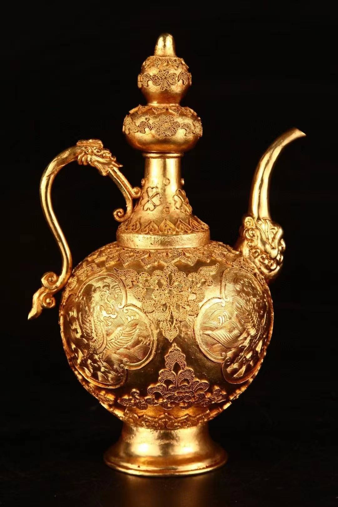 ♦分銅 花卉図紋香炉 唐金 江戸 幕末 文化文政コレクション骨董品アンティーク 路易十六风格铜鎏金和日本漆画装饰郁金香木和紫芯苏木镶花桃花心