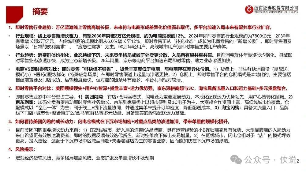 即时零售平台对比拆解深度：谁将赢下“最后一公里”？ 