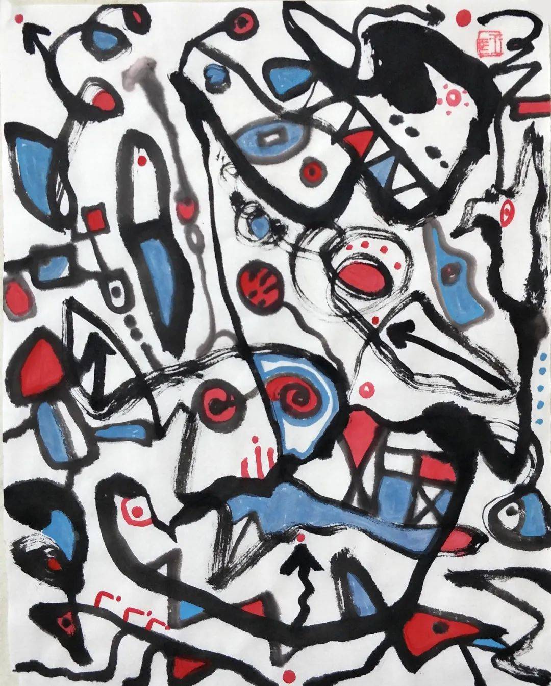 著名抽象画家王石先生书法绘画艺术作品欣赏