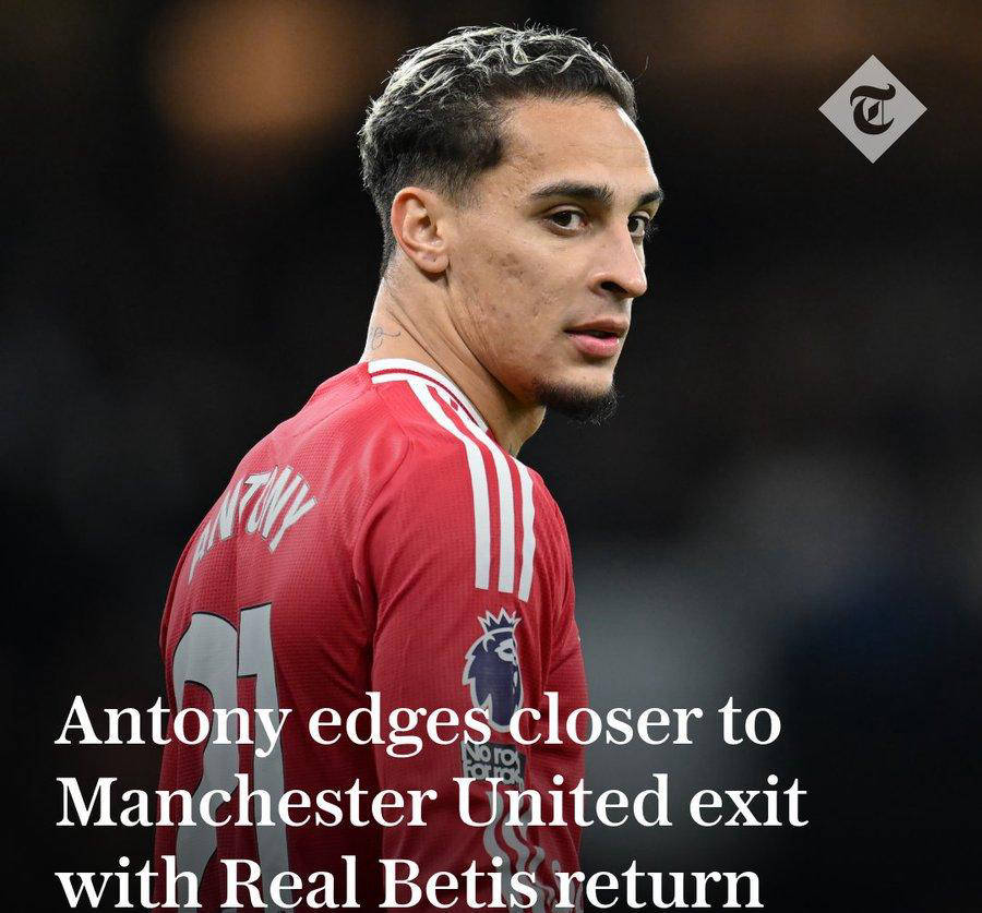 曼联同意安东尼续租贝蒂斯,明年需买断且无退货条款