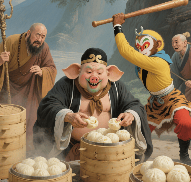 看《西游记》时总盯着猪八戒吃戏看,这人吃东西太有画面感了