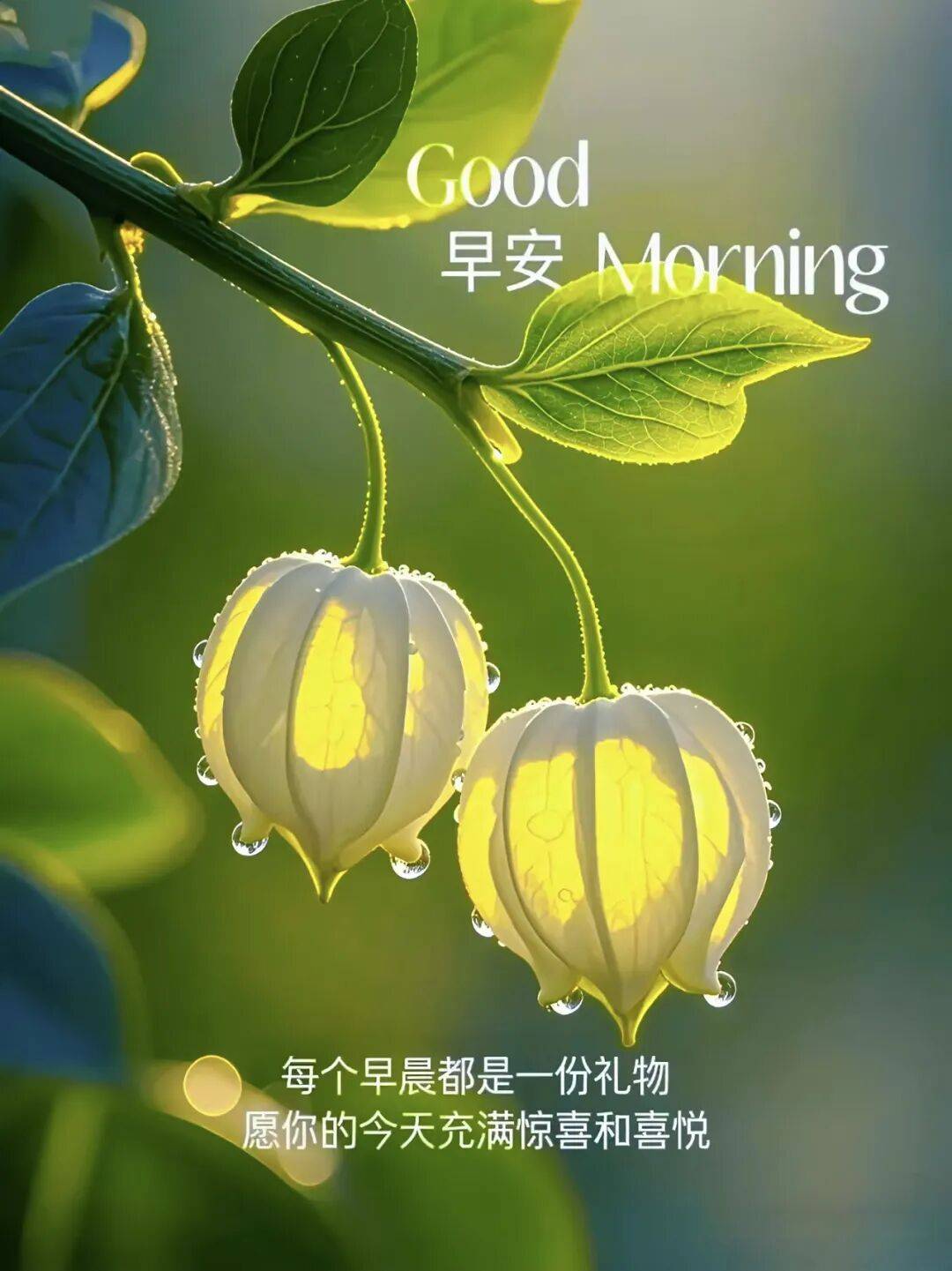 朝暮皆欢喜四季皆安然愿日子有光心中有暖早安