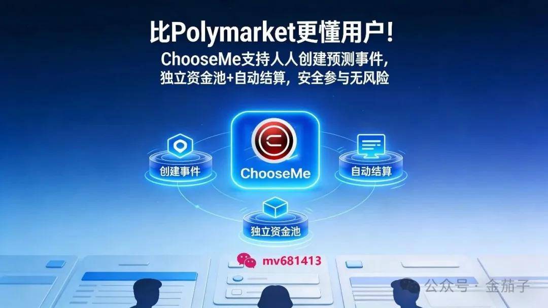 比Polymarket更懂用户！ChooseMe支持人人创建预测事件，独立资金池+自动结算