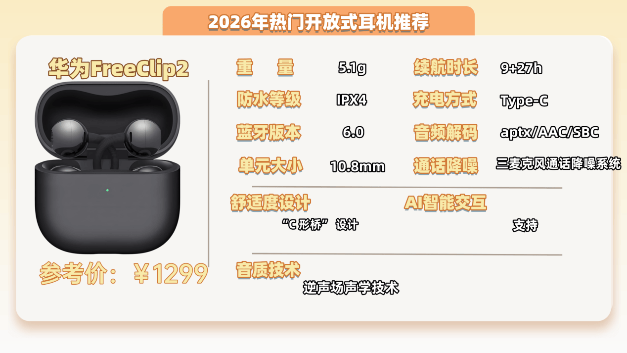 开放式耳机舒适度怎么样？2026年最新开放式耳机舒适度测试