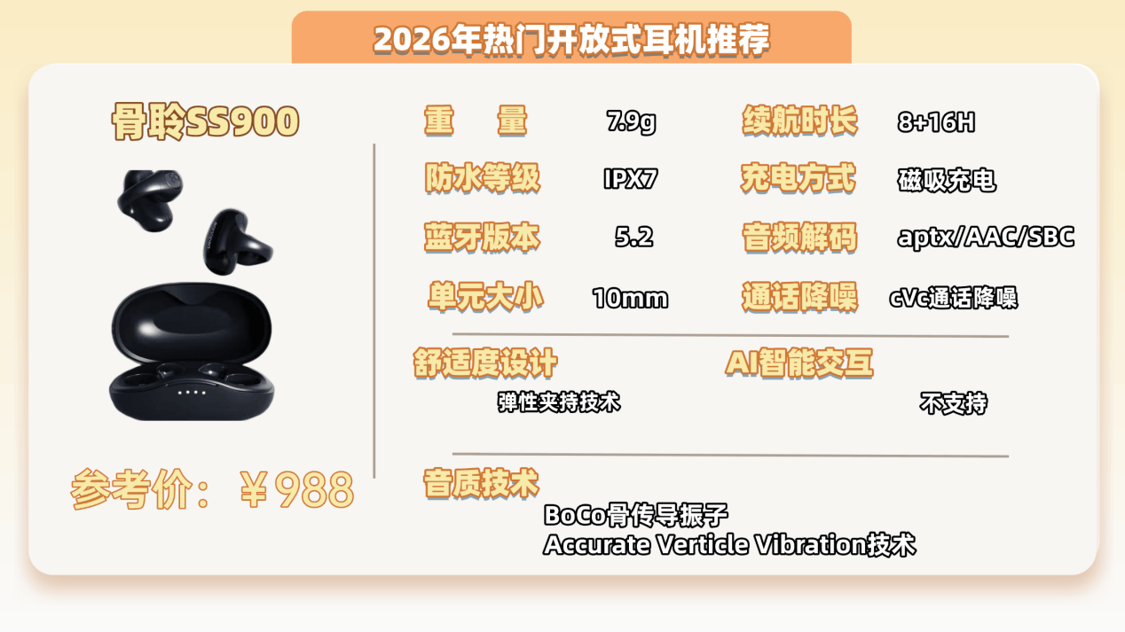 开放式耳机音质最好的是哪款？2026年十大真实开放式耳机音质评测